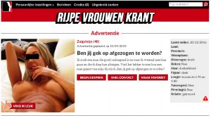 Rijpevrouwenkrant: Zuigsletje