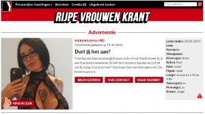 Rijpevrouwenkrant: trickymisstress